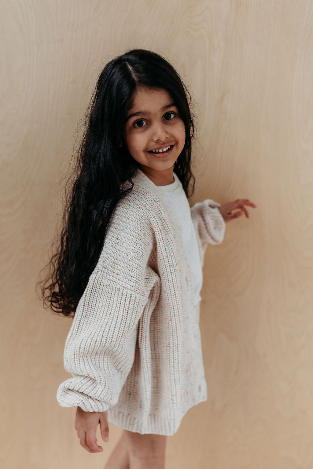 Hunter + Rose x TLWS | cream fleck cardigan