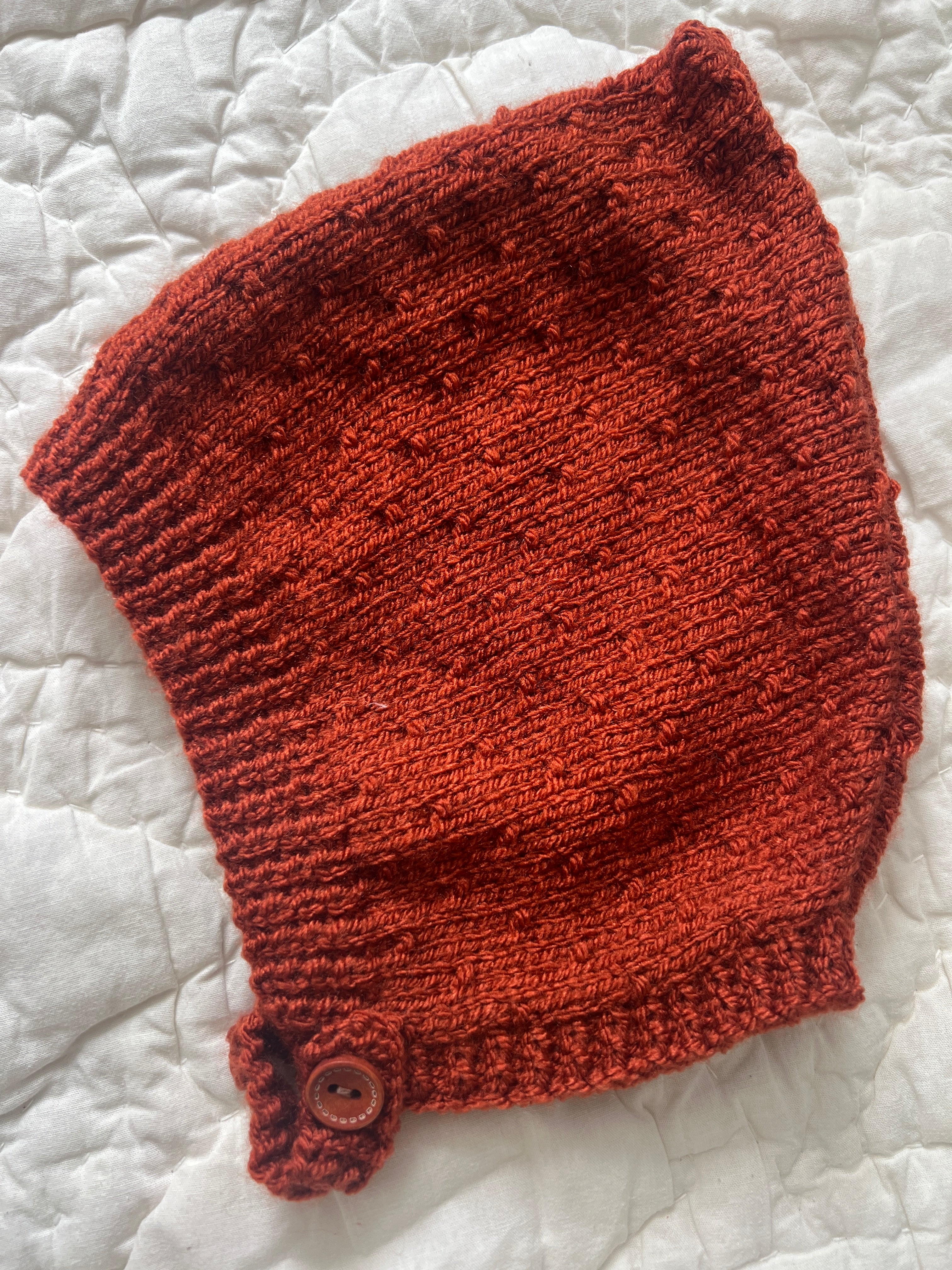 1-3 years hand knitted bonnet | name embroidery
