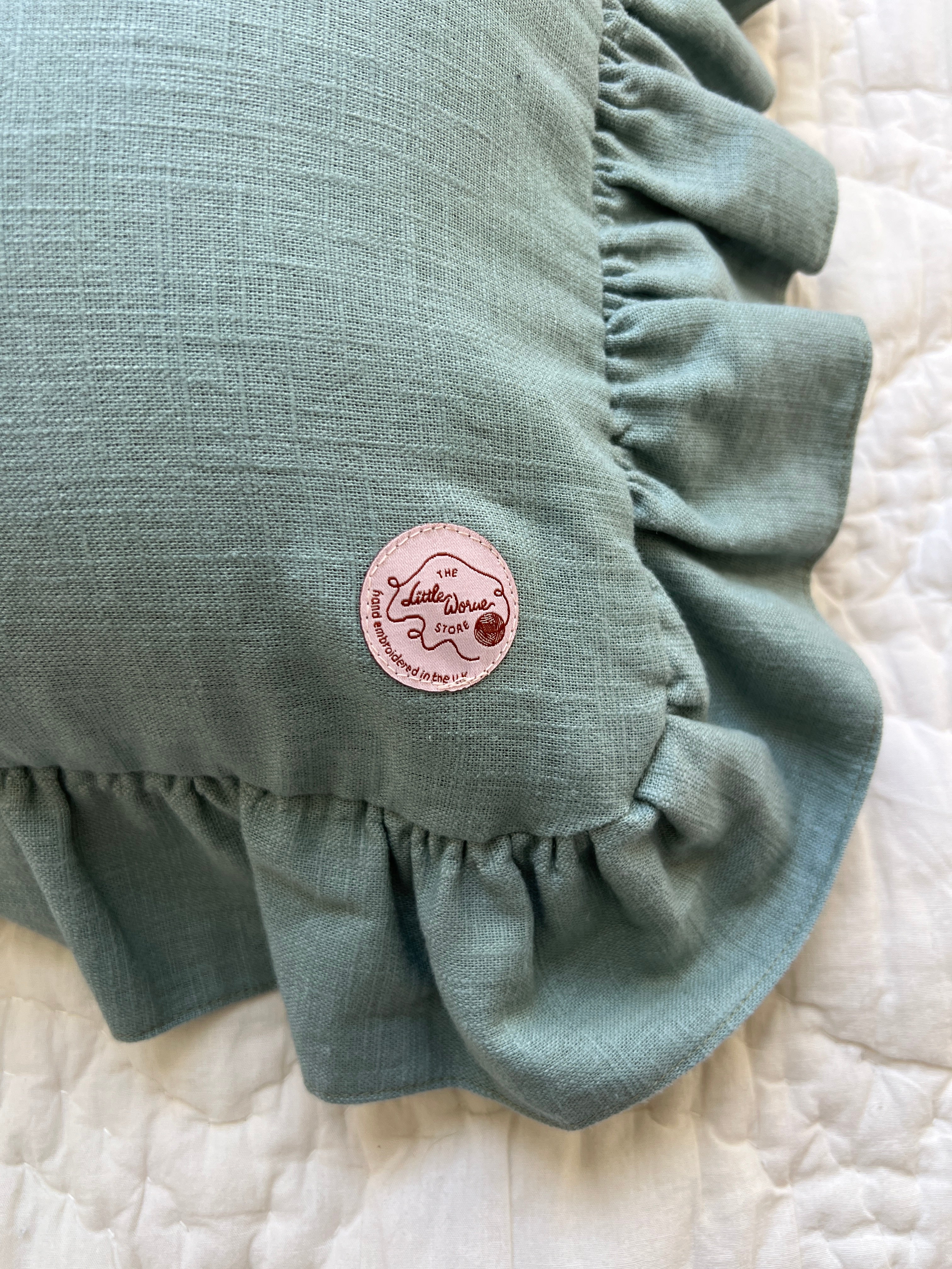 Heirloom Embroidered Baby Naming Cushion