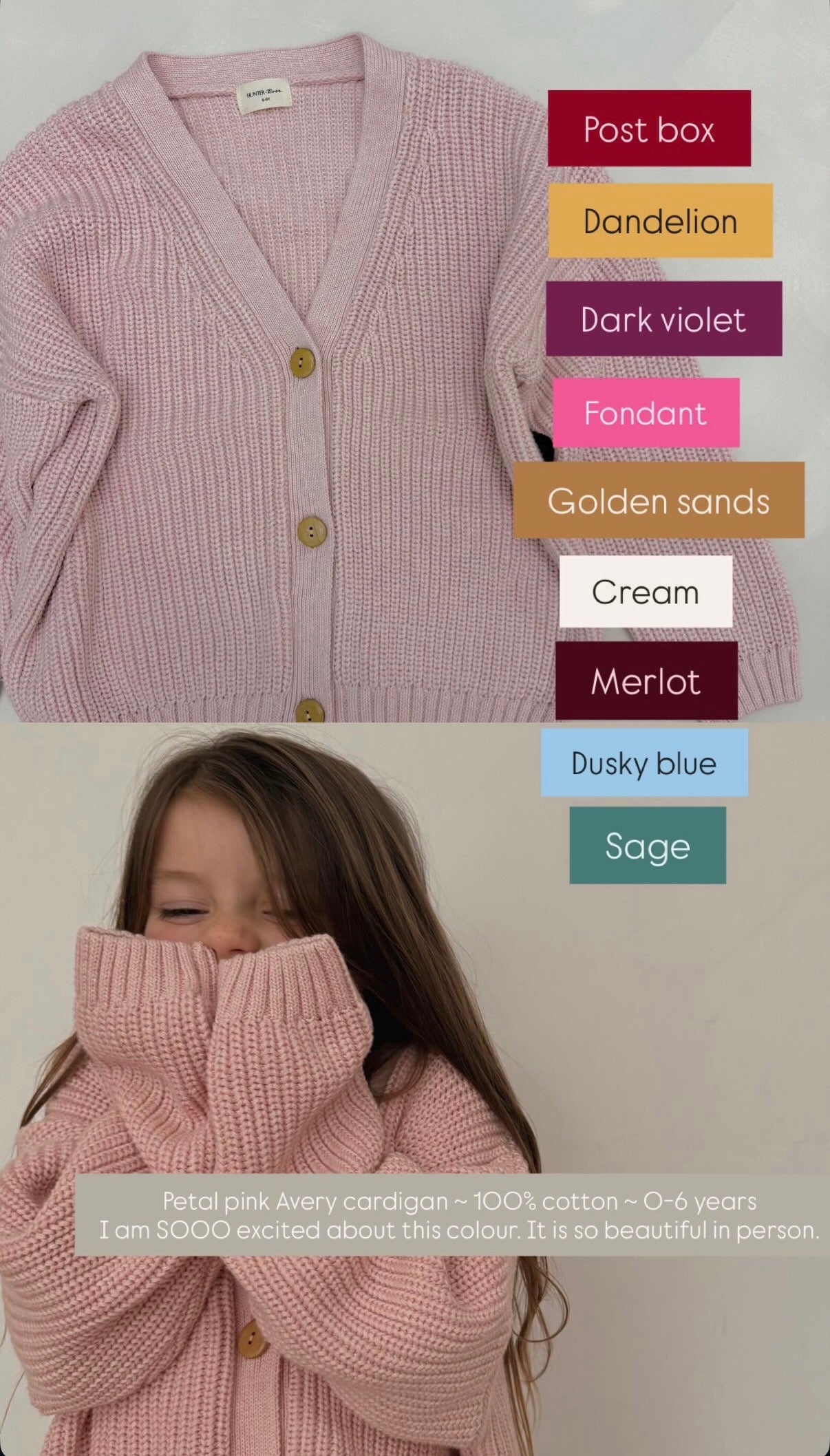 Hunter + Rose x TLWS | petal cardigan