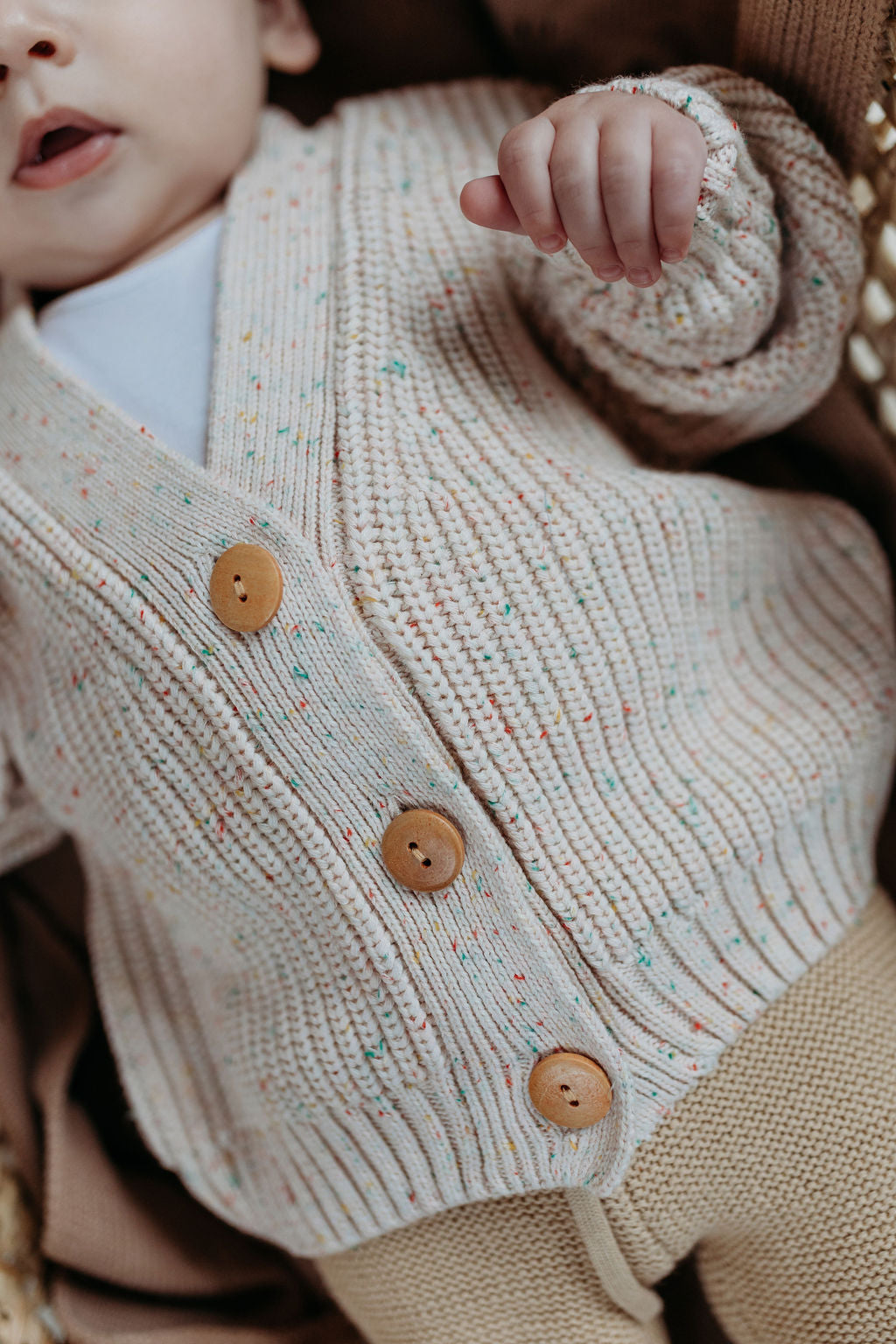 Hunter + Rose x TLWS | cream fleck cardigan