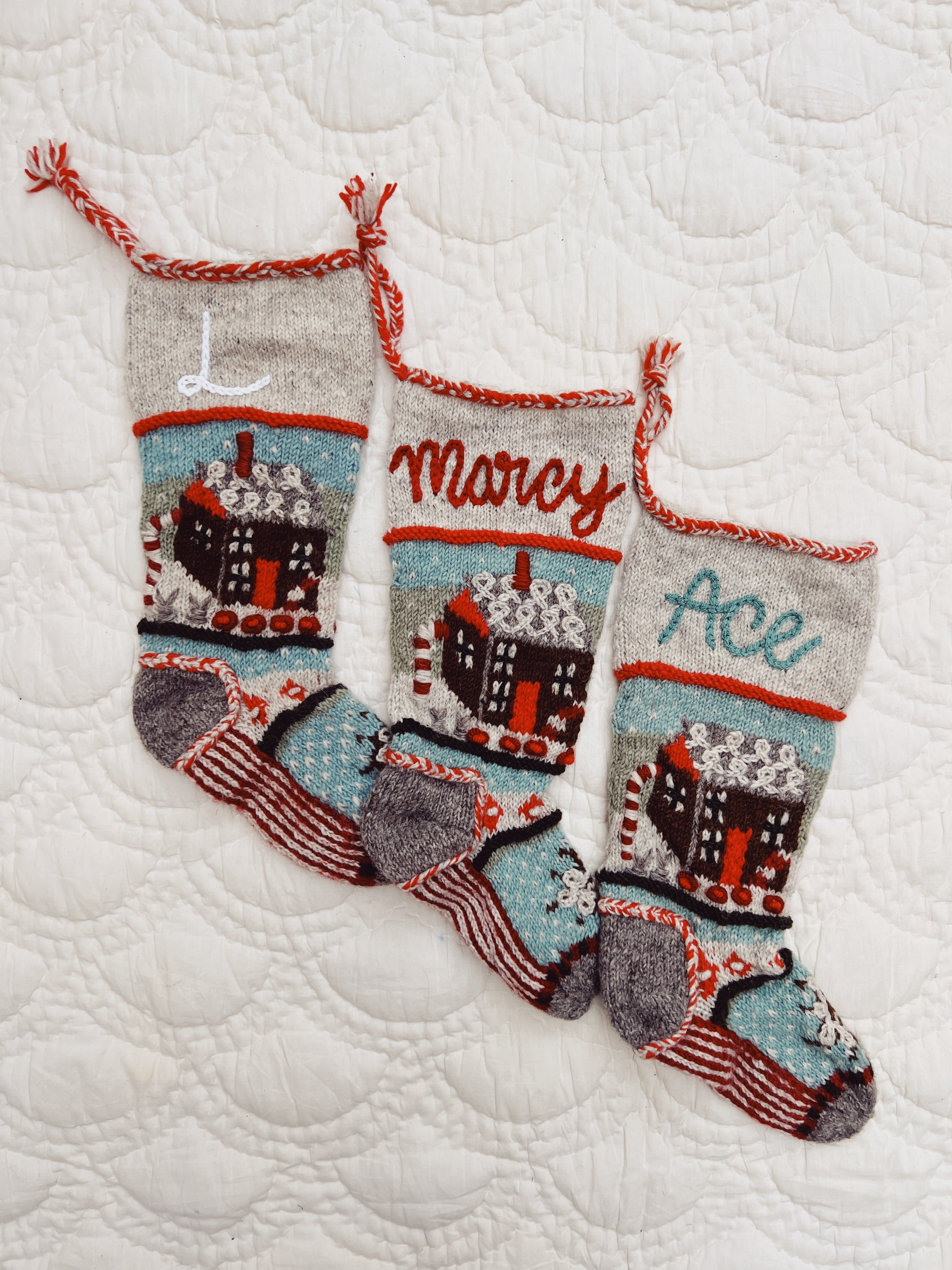 Heirloom Christmas Stocking | Gingerbread House