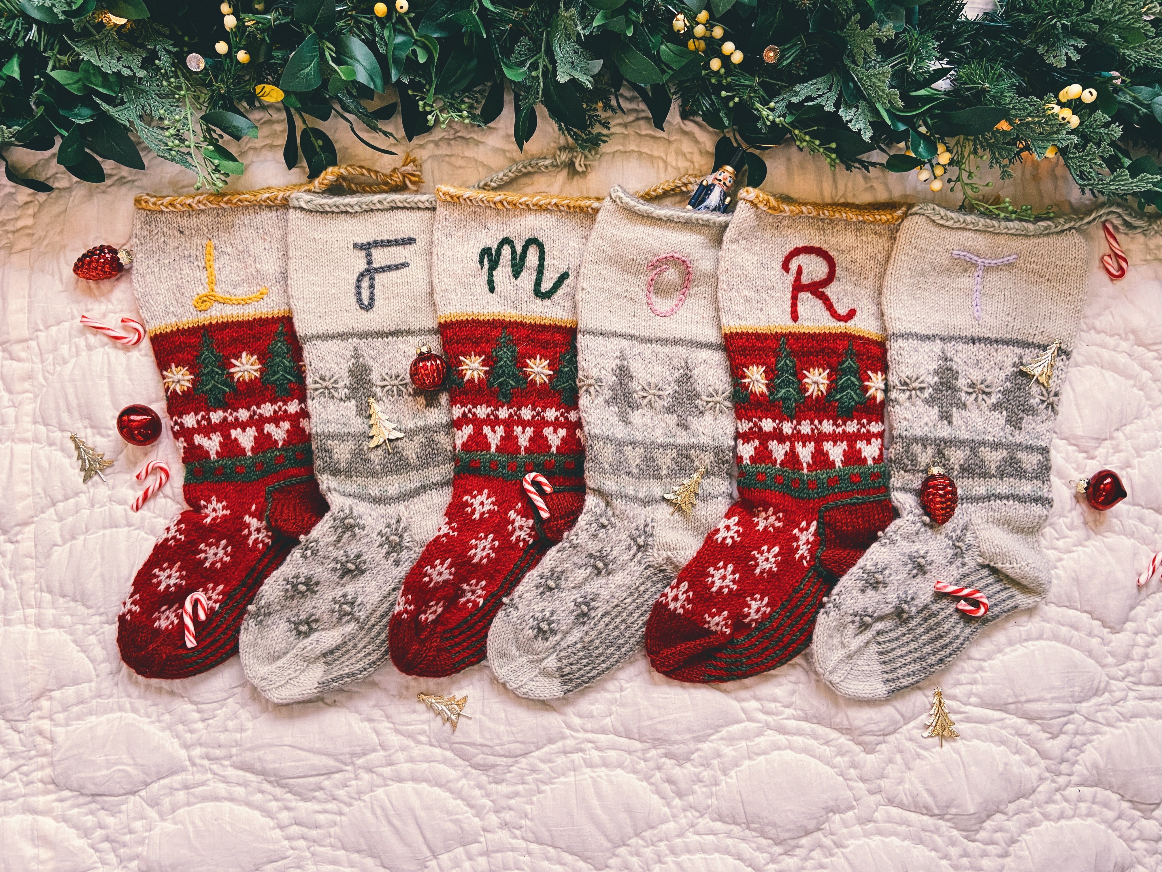 Heirloom Christmas Stocking | Red + Green