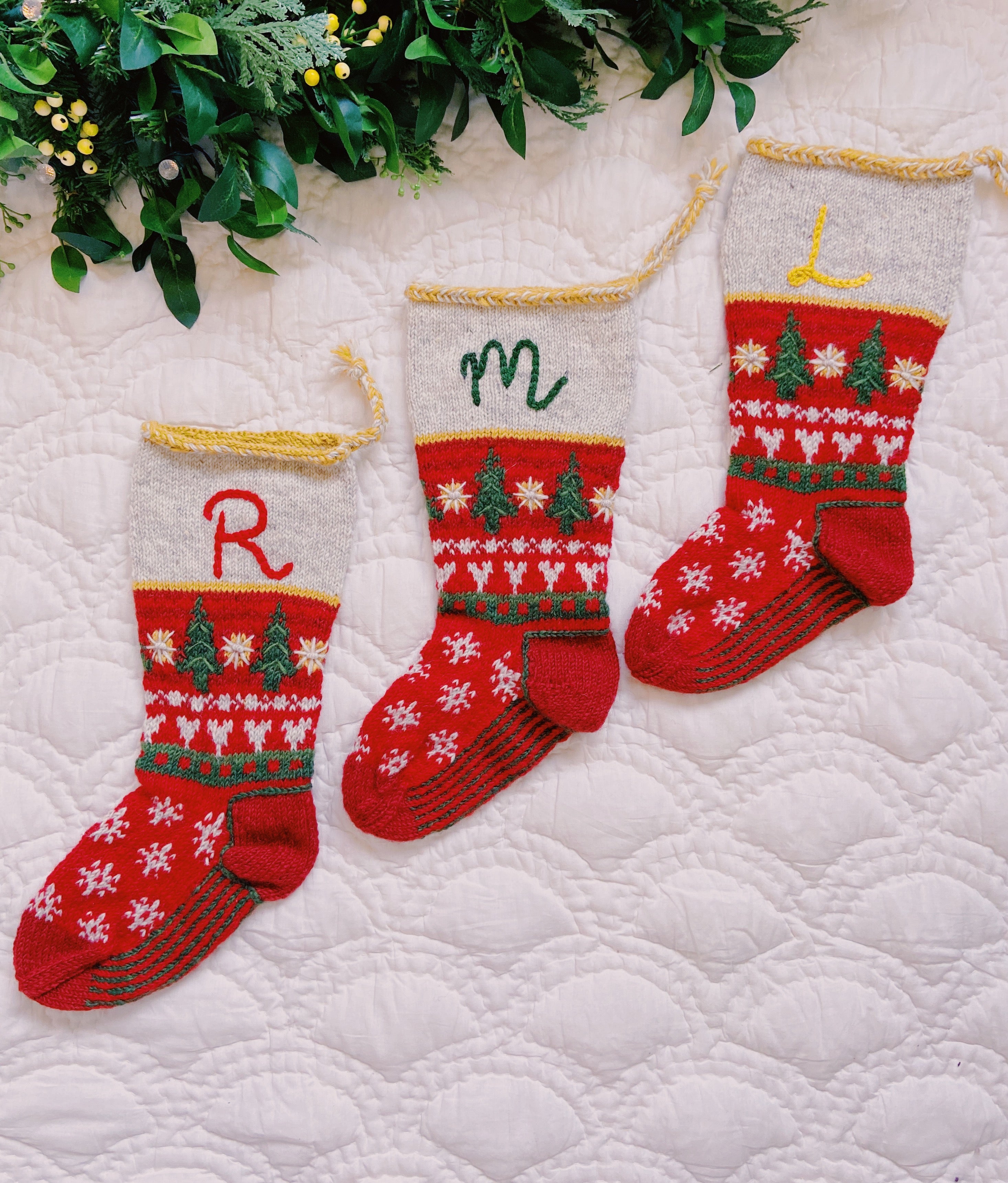 Heirloom Christmas Stocking | Red + Green