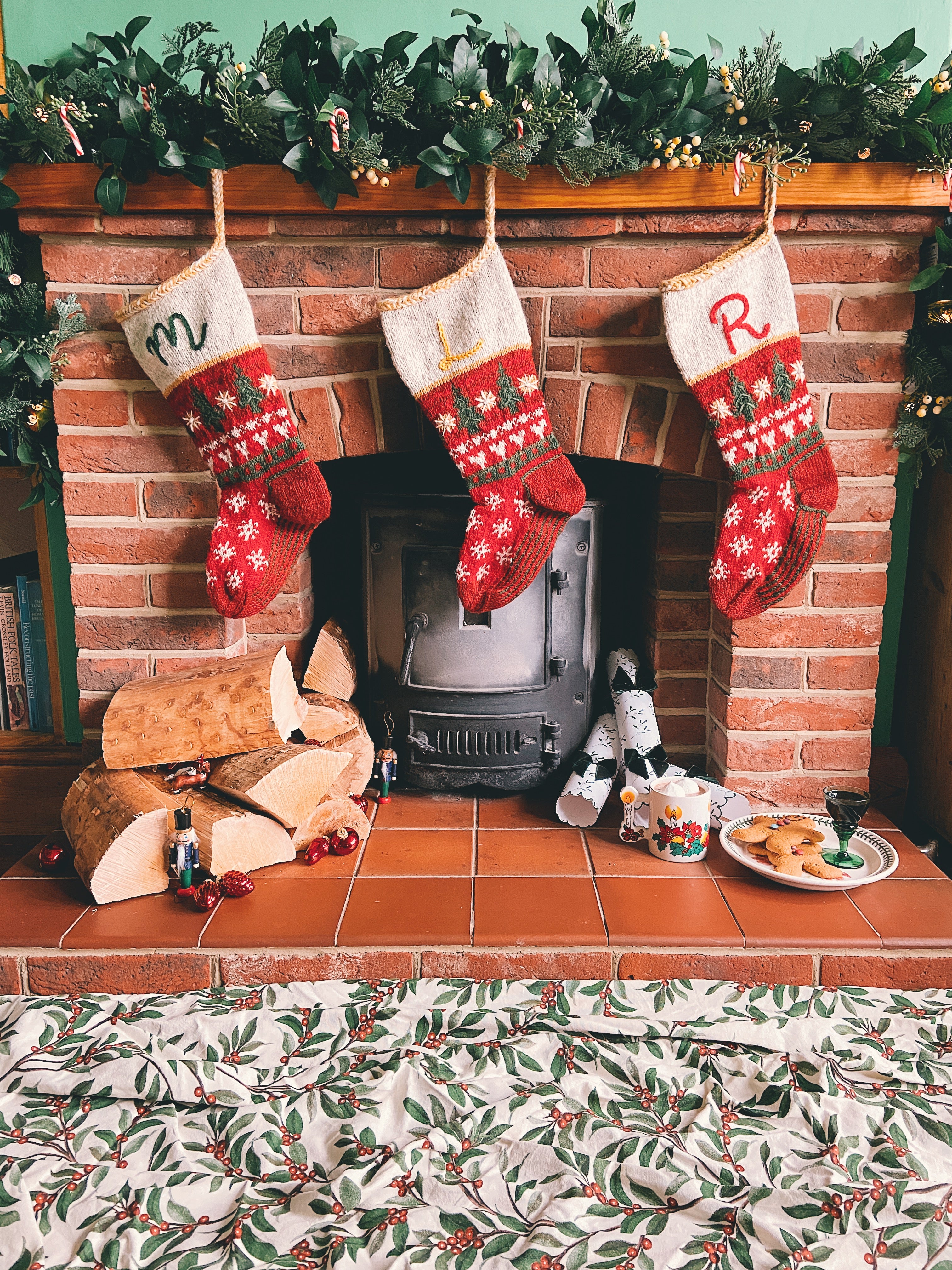Heirloom Christmas Stocking | Red + Green