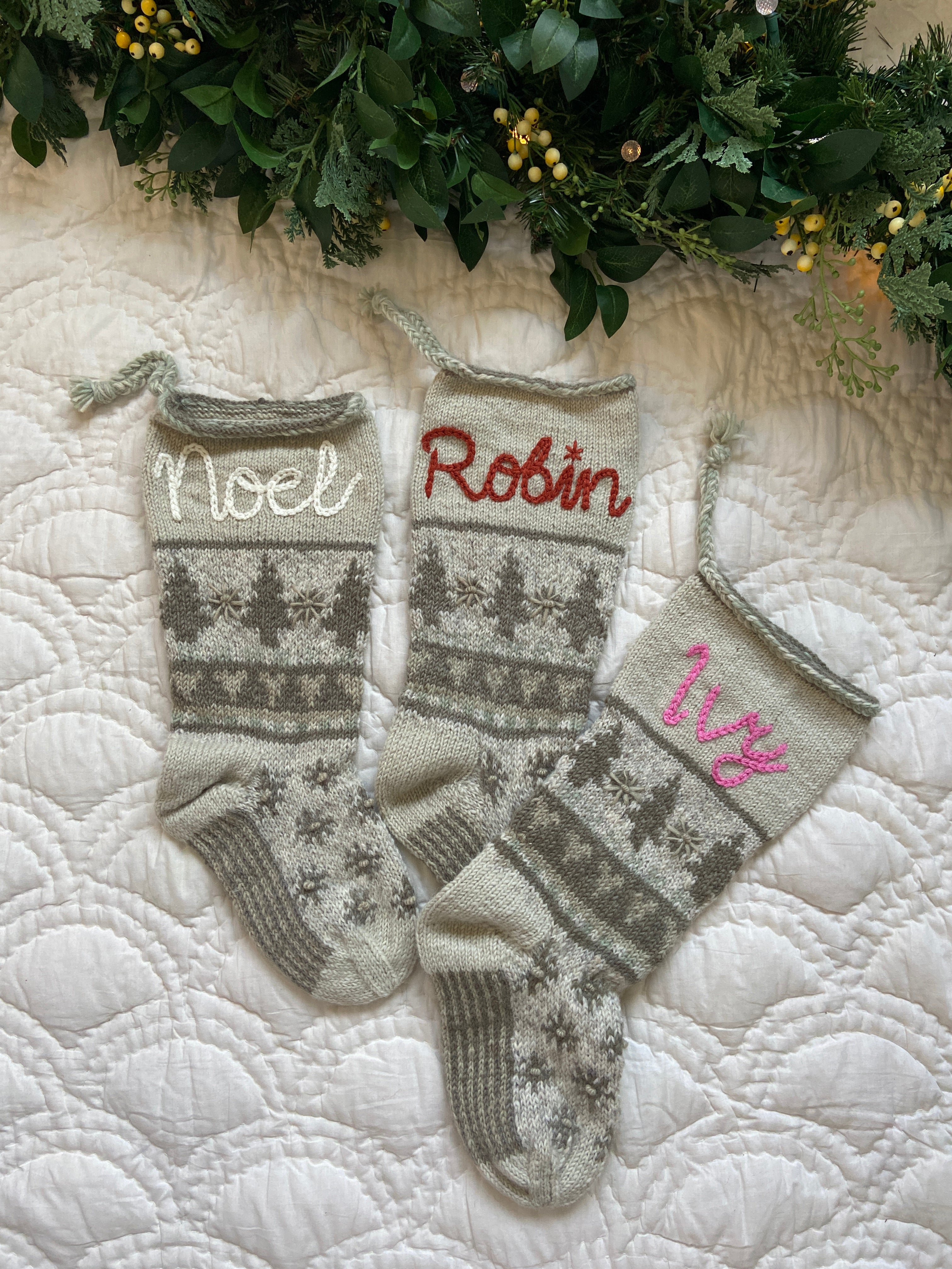 Heirloom Christmas Stocking | Grey