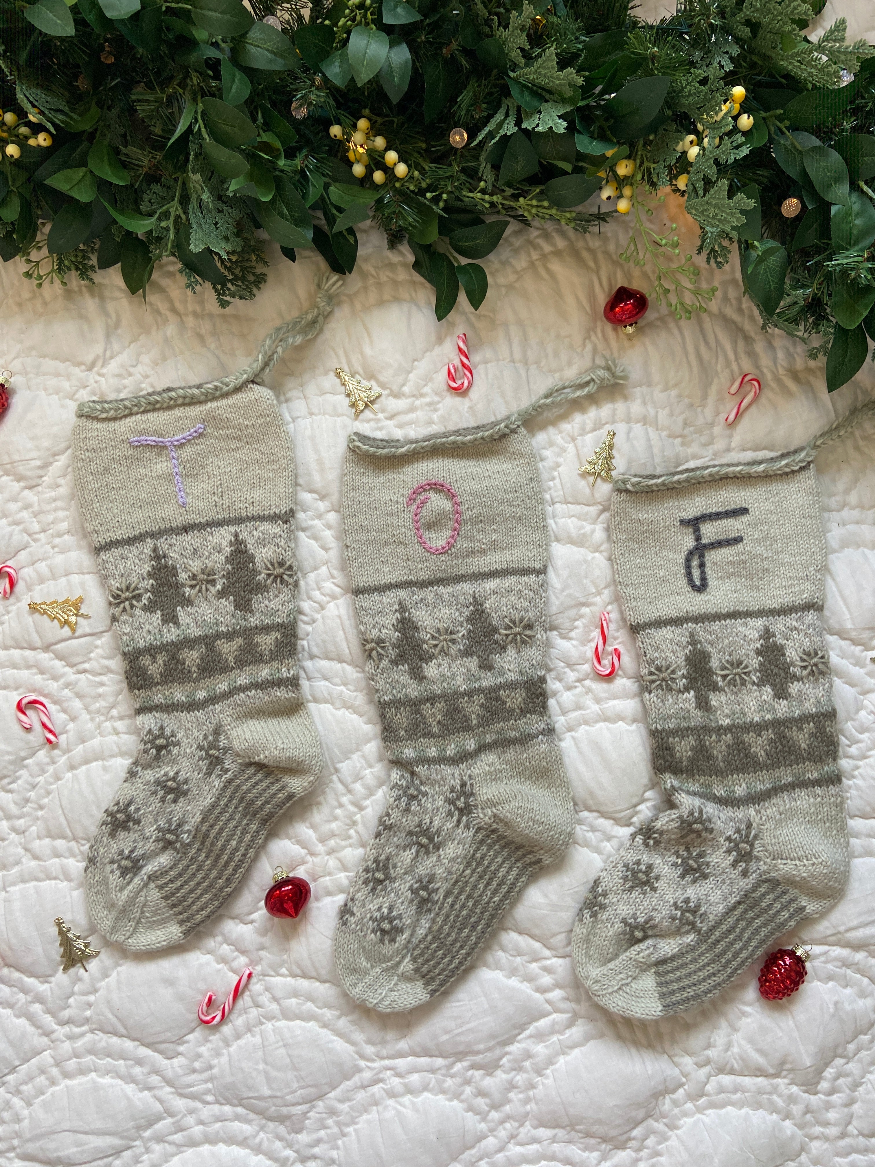 Heirloom Christmas Stocking | Grey