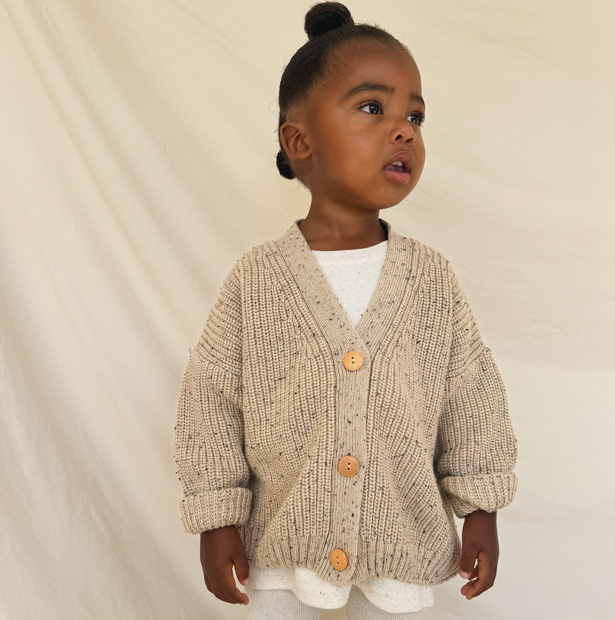 Hunter + Rose x TLWS | oat fleck cardigan