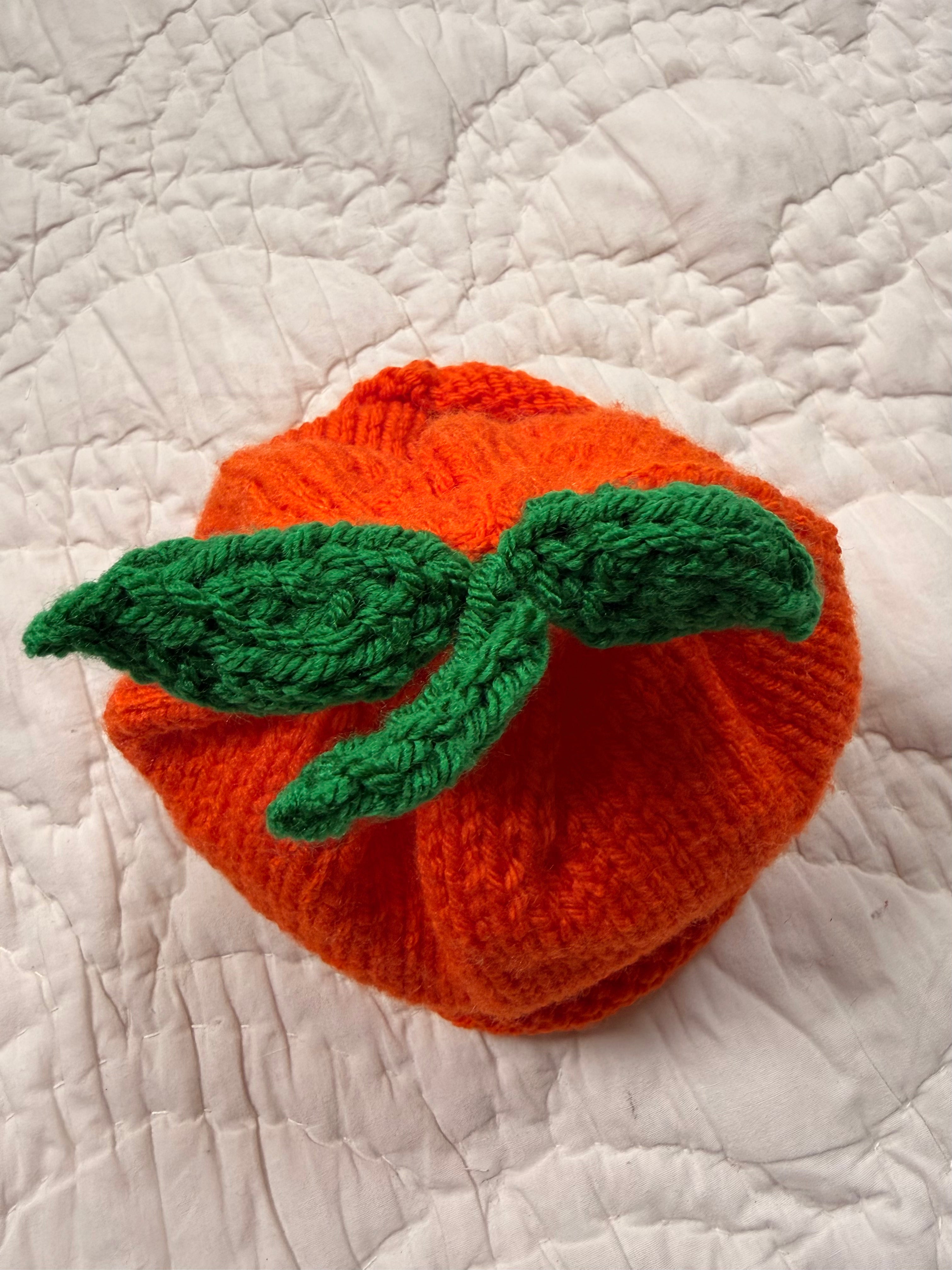 Pumpkin knit hat