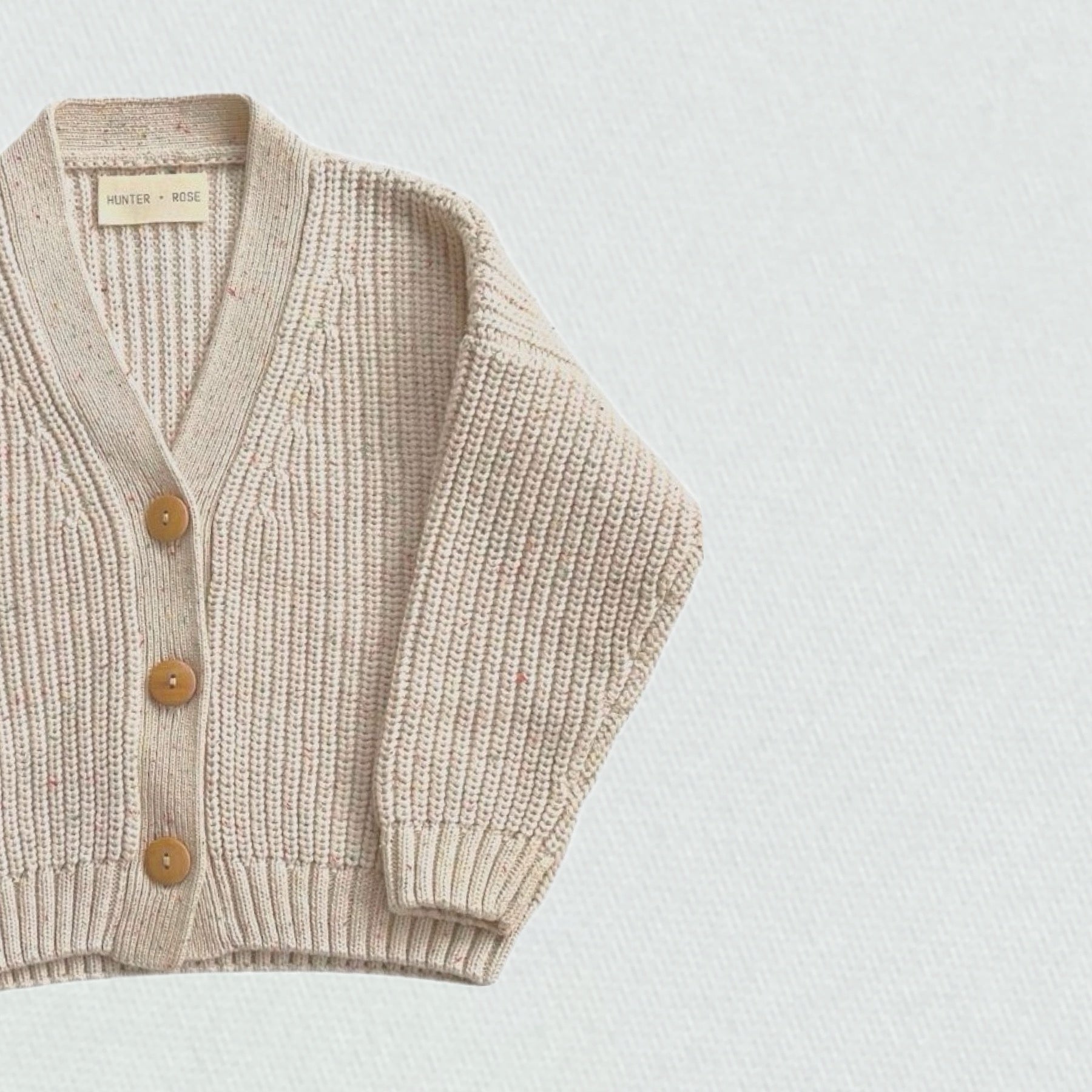 Hunter + Rose x TLWS | cream fleck cardigan
