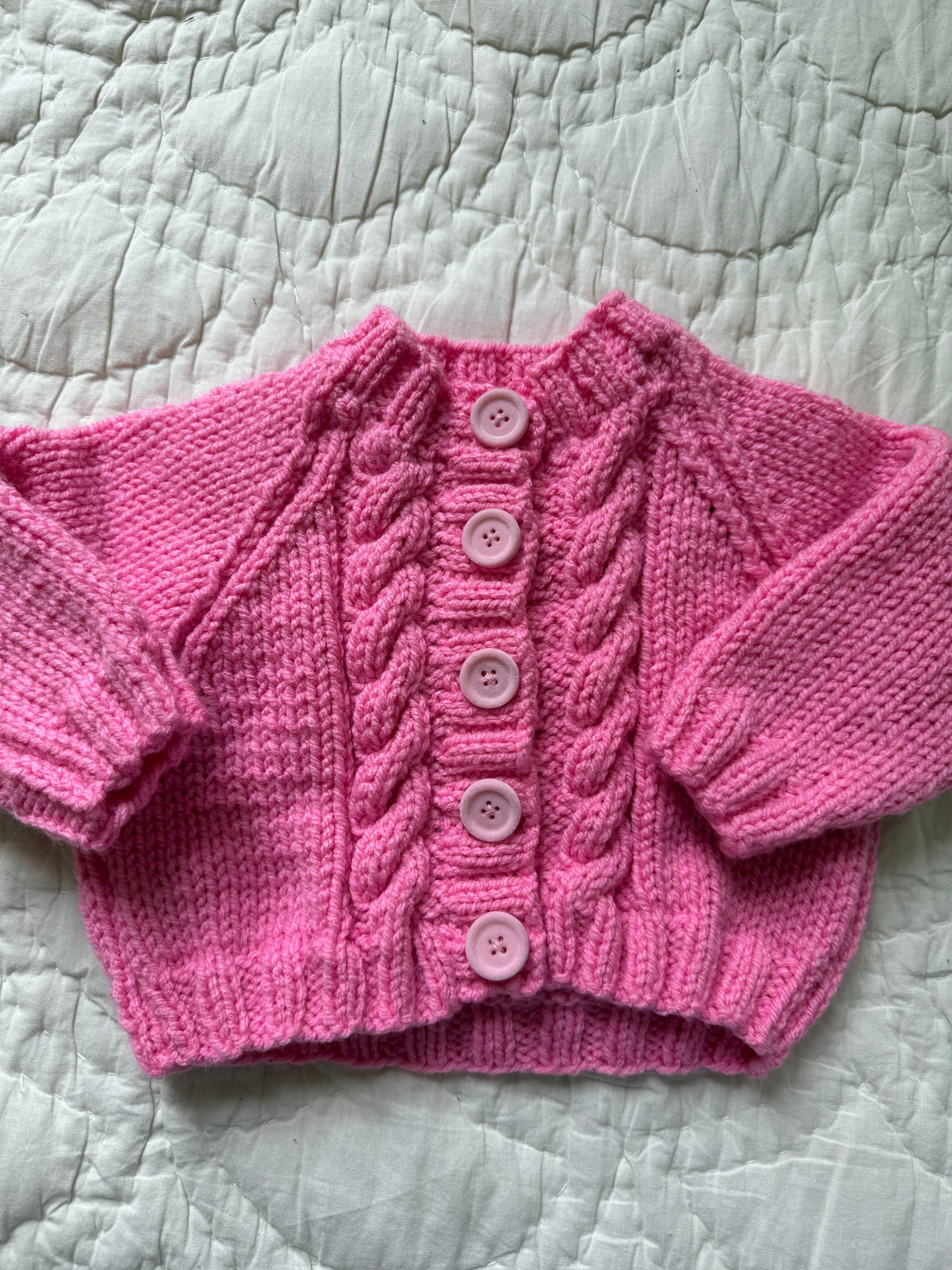 6 months | hand knit