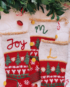 Heirloom Christmas Stocking | Red + Green